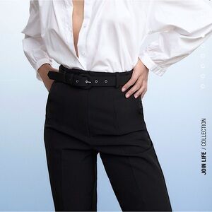 ZARA High Waist Belted Pants XL Blogger’s Favorite